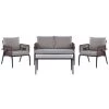 Beliani Loungeset SCIACCA - Grijs Aluminium