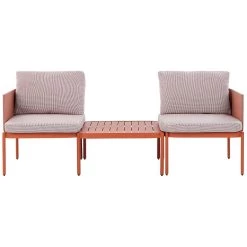 Beliani Loungeset TERRACINA - Oranje Aluminium