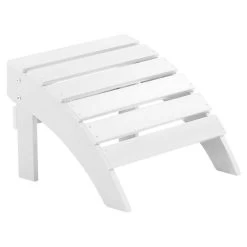 Beliani Voetenbankje ADIRONDACK - Wit Kunsthout