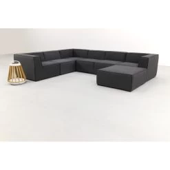 VDG Liberty Sunbrella - Sooty - Loungeset 7-delig Incl. Chaise Longue