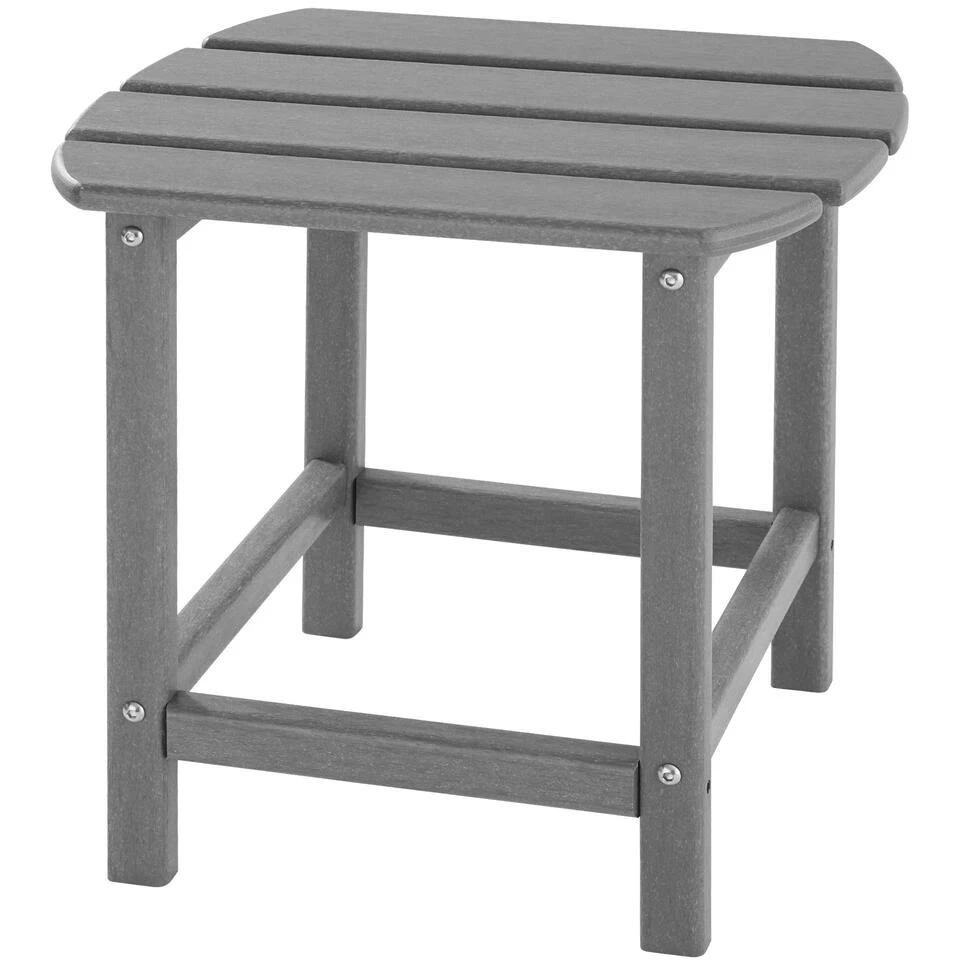 Tectake - 2 Tuinstoelen Janis Met Tafel - Houtlook - Grijs - Afbeelding 4