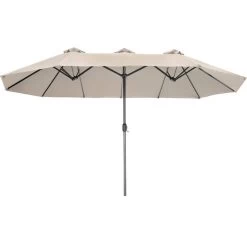 Tectake - Dubbele Parasol Silia - Terrasparasol - Beige