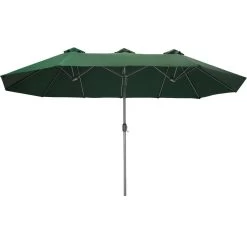Tectake - Dubbele Parasol Silia - Terrasparasol - Groen