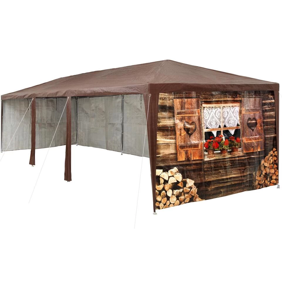 Tectake - Paviljoen Partytent Alpenhut - 9x3 M - 8 Zijdelen - - Afbeelding 2