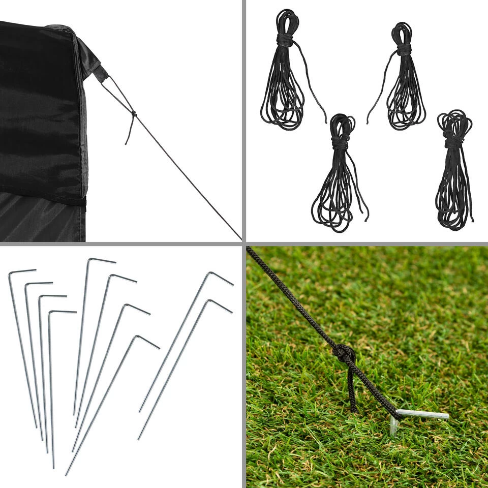 Tectake - Partytent Viola 3x6 M Met 2 Zijdelen Zwart - Afbeelding 4