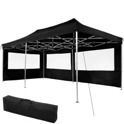 Tectake - Partytent Viola 3x6 M Met 2 Zijdelen Zwart