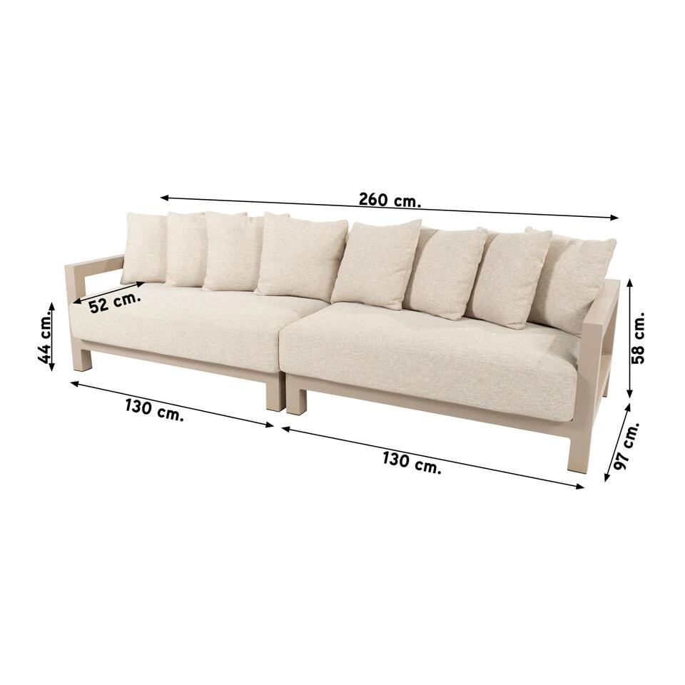 4 Seasons Raffinato 4-zits Loungebank - Afbeelding 2
