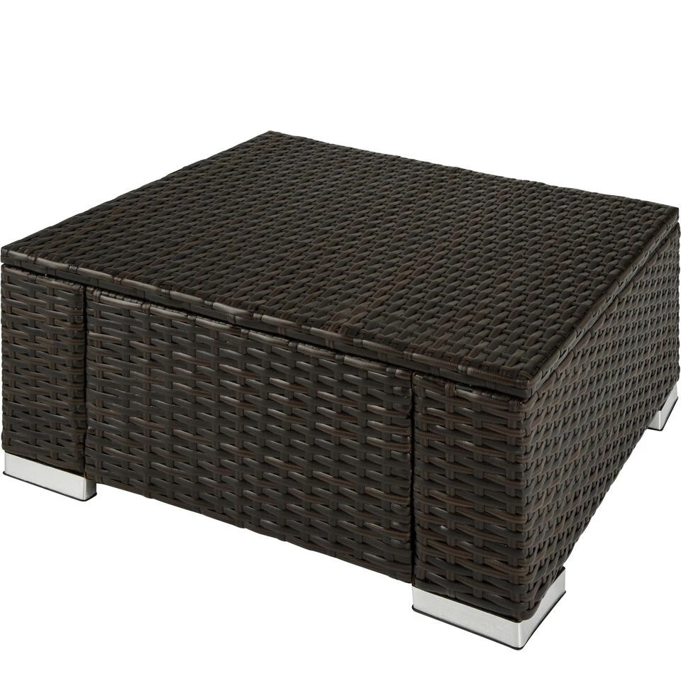 Tectake - Wicker Zitkruk Bruin Mix - 53 X 53 X 26 Cm - Afbeelding 3