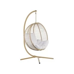 Beliani Hangstoel ARCO - Beige Polyester