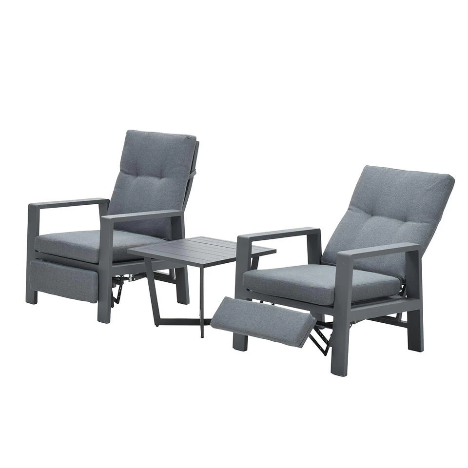 Garden Impressions Marsala Relax Loungestoel - Donker Grijs - Afbeelding 2