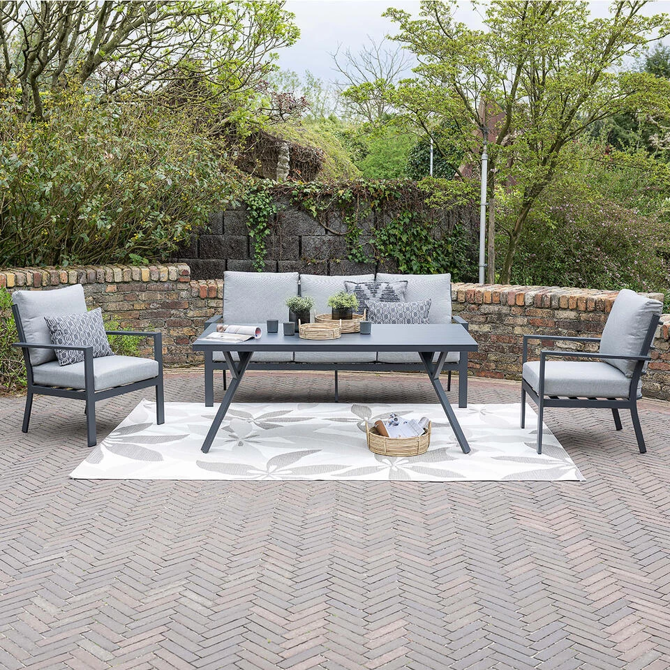 Garden Impressions Senja Lounge Dining Set 4-delig - Lgrijs - Afbeelding 2