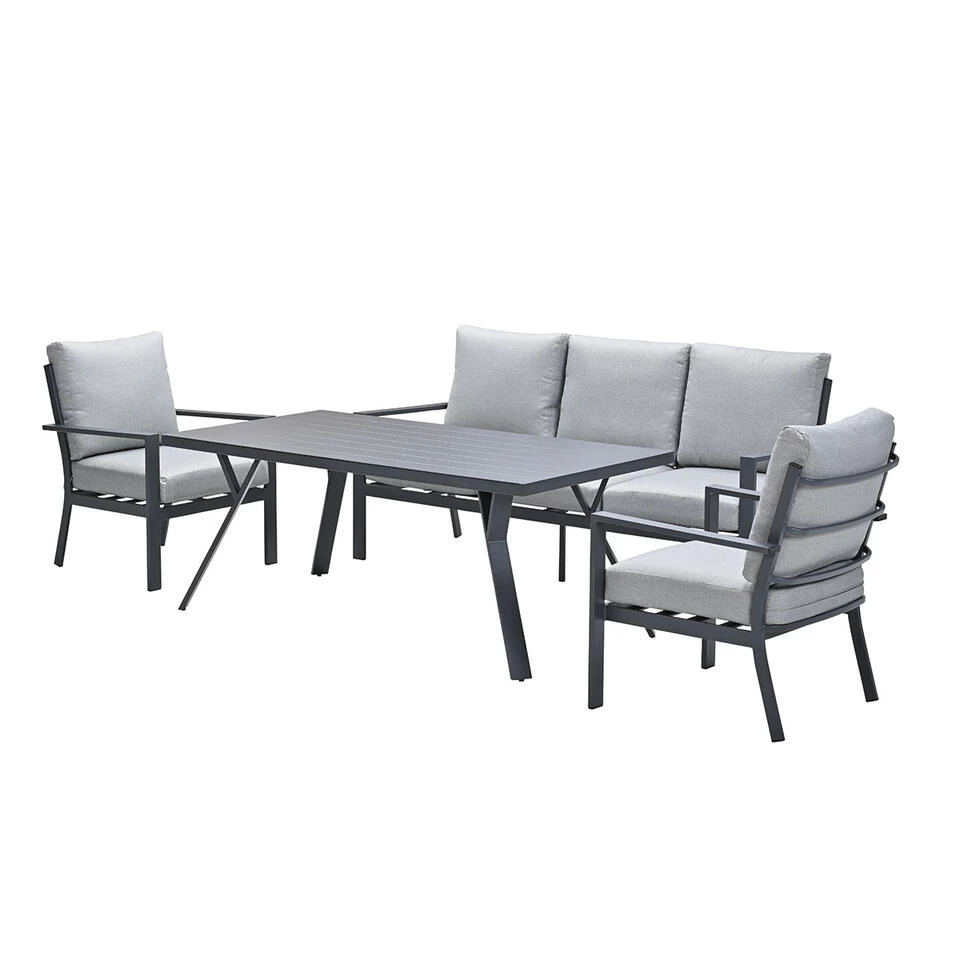 Garden Impressions Senja Lounge Dining Set 4-delig - Lgrijs - Afbeelding 3