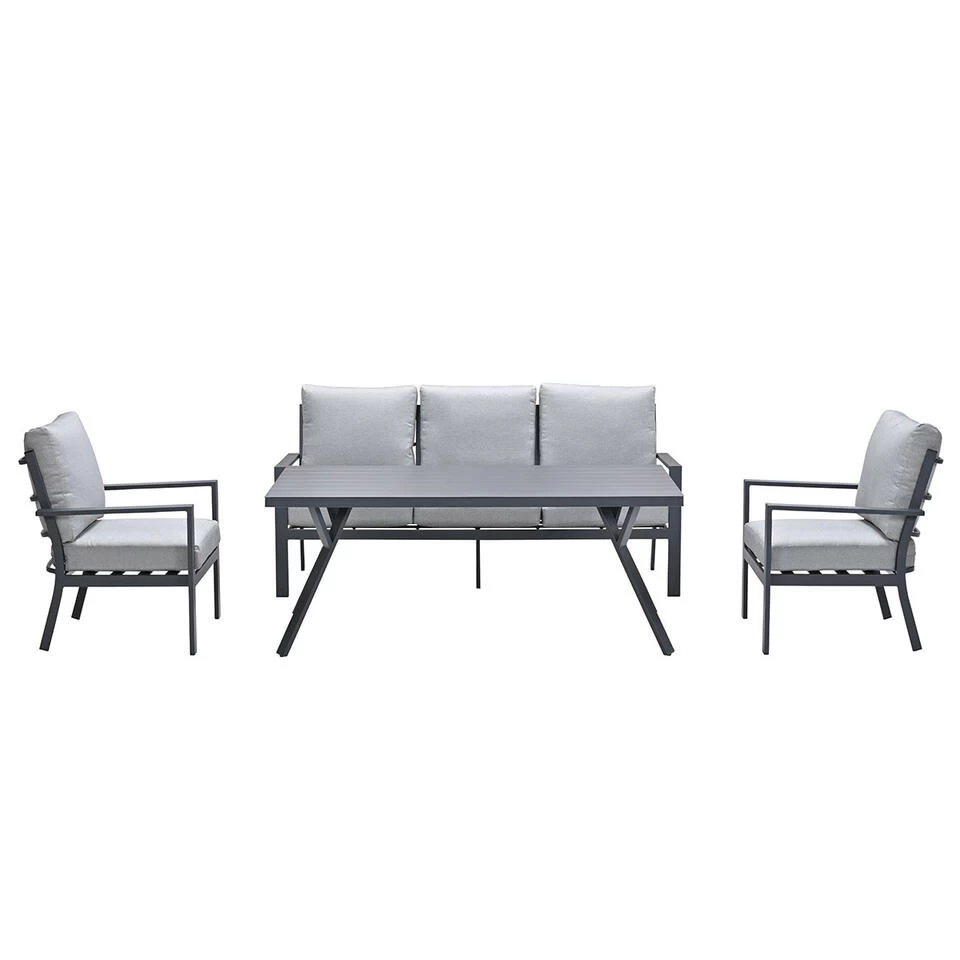 Garden Impressions Senja Lounge Dining Set 4-delig - Lgrijs
