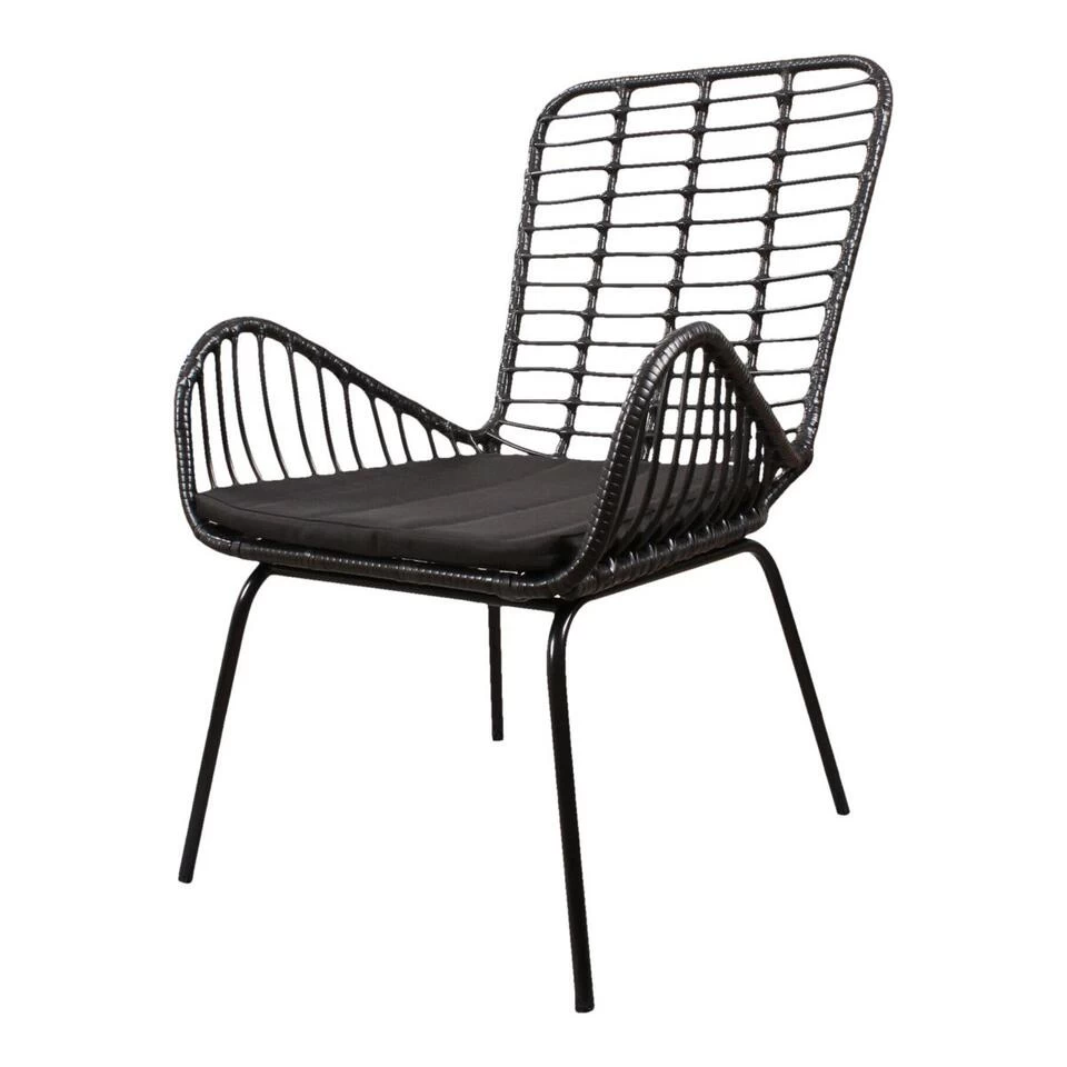 DS4U® Modo Rieten Lounge - Wicker - Zwart