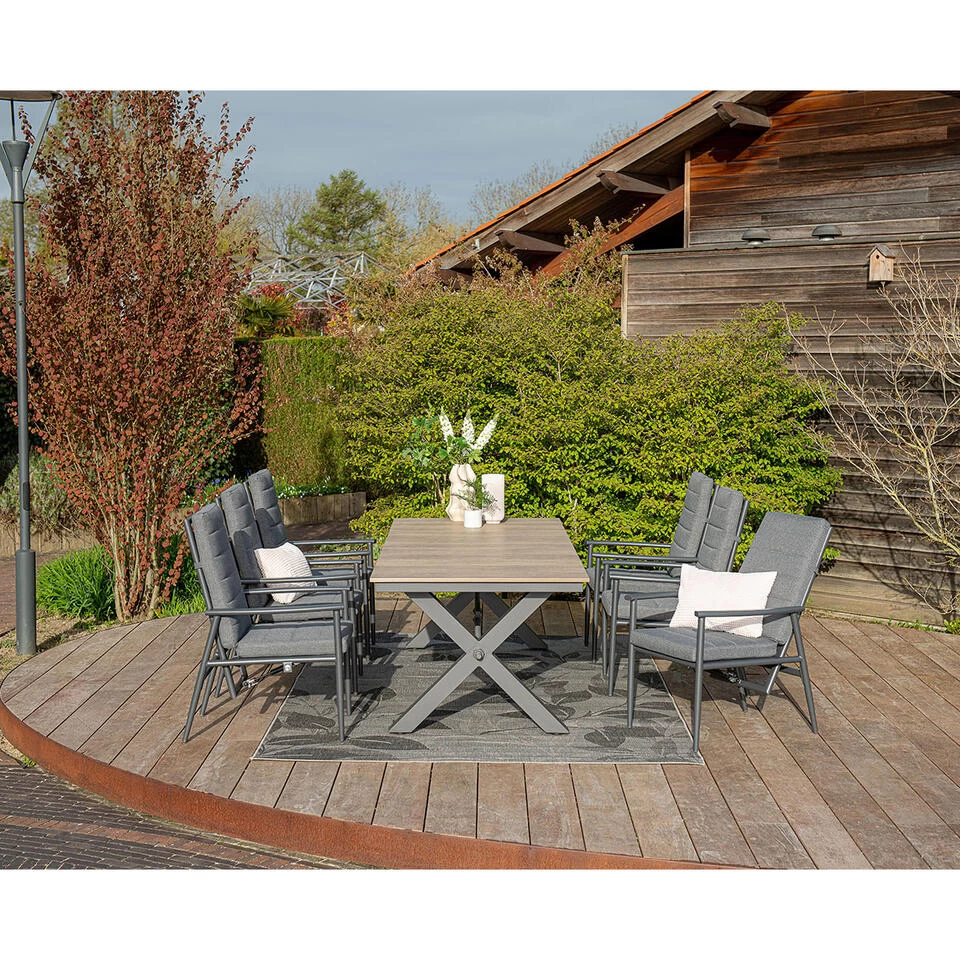 Garden Impressions Jerone Tuinstoel Verstelbaar - Donker Grijs - Afbeelding 2