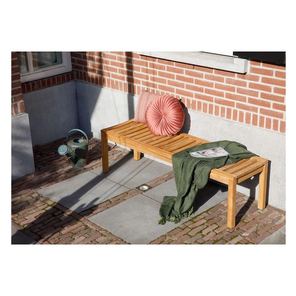 Exotan 3-Zits Tuinbankje Comfort - Teak - Naturel - 44x150x45 - Afbeelding 2