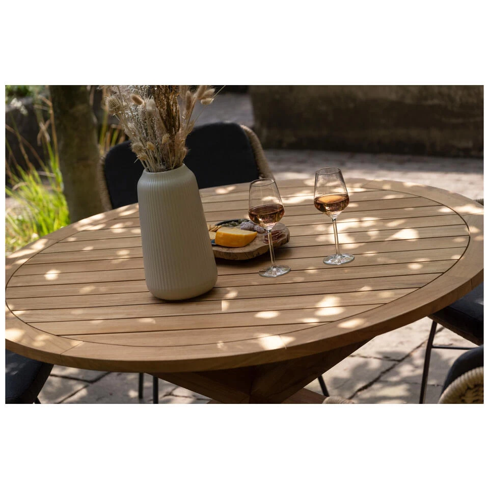 Exotan Tuintafel Java - Teak - Naturel - 76x130x130 - Afbeelding 4