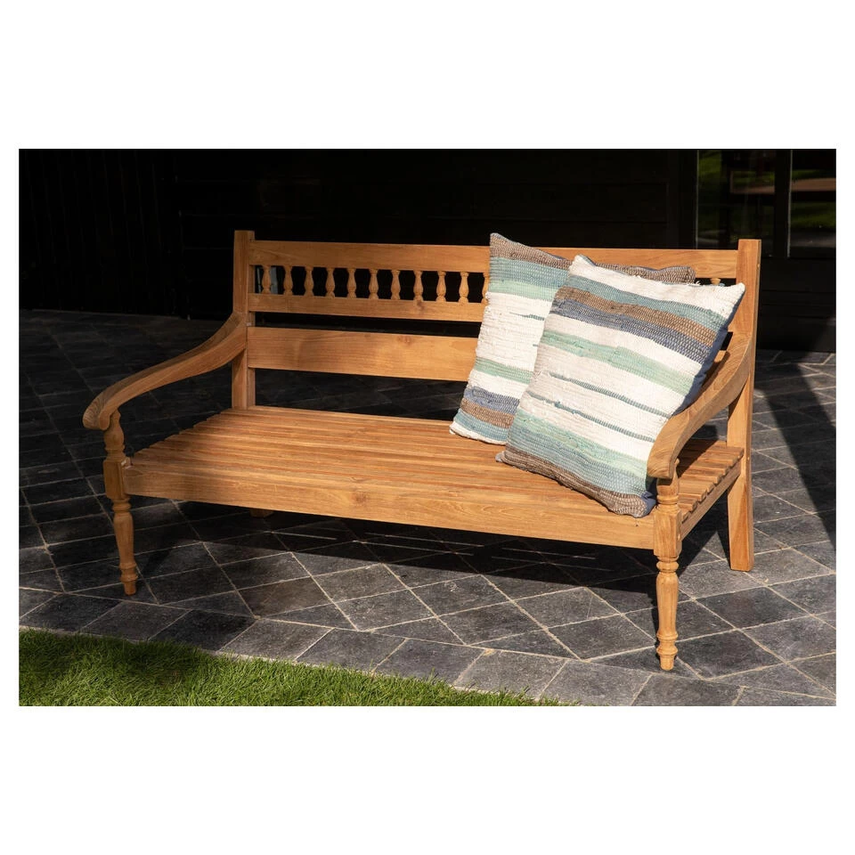 Exotan 2-Zits Tuinbankje Java - Teak - Naturel - 85x150x79 - Afbeelding 2