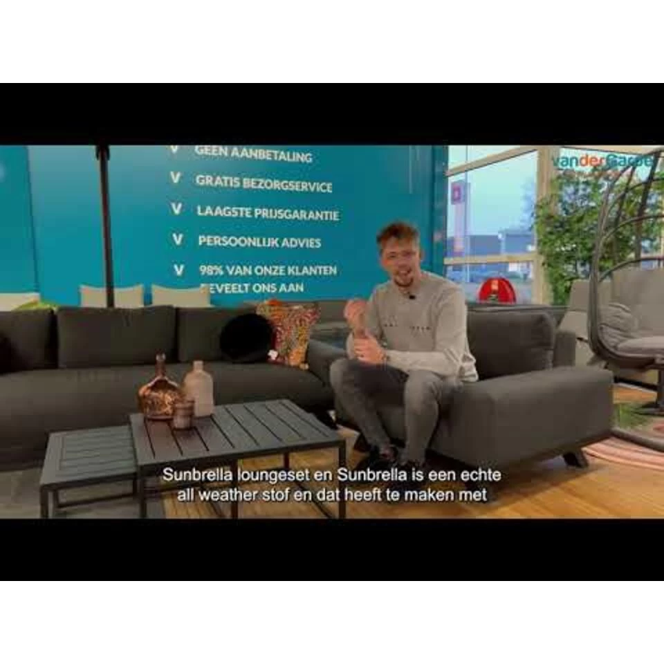 VDG Boavista/Cuba Sunbrella Loungeset - Sooty - 4-delig - Afbeelding 3