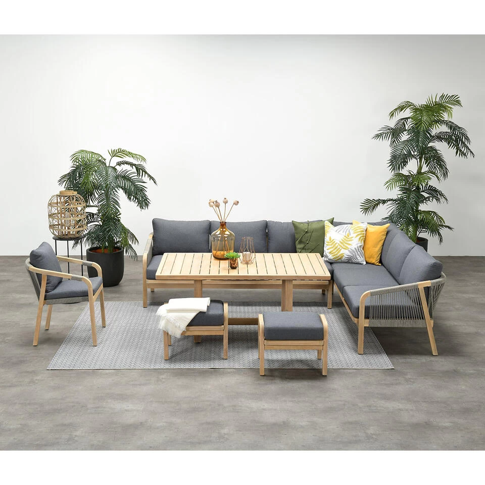 Garden Impressions Alora Lounge Dining Set 5-delig R-donker Grijs - Afbeelding 2