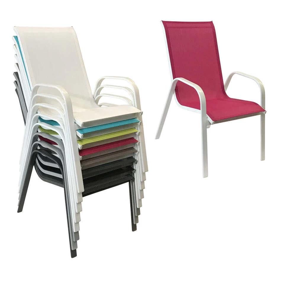 Happy Garden Buitenstoelen MARBELLA - Roze - Aluminium - Afbeelding 2