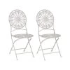 Beliani Tuinstoel SCAFA - Wit Ijzer