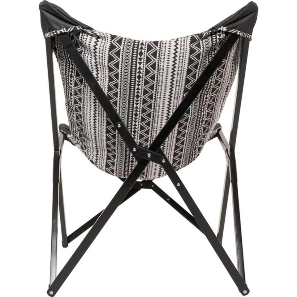 Aztec Vlinderstoel Zwart/wit - Stof - Zwart - Afbeelding 2