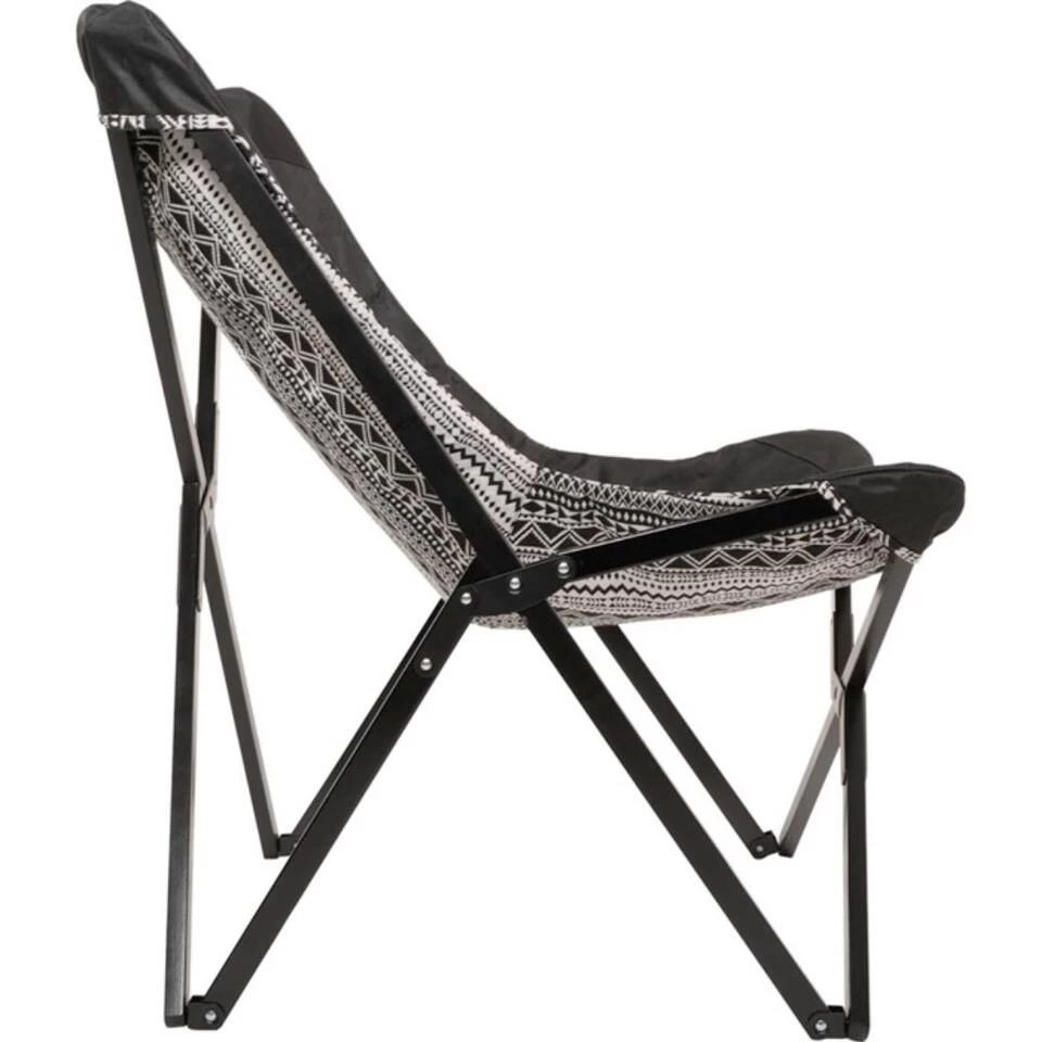 Aztec Vlinderstoel Zwart/wit - Stof - Zwart - Afbeelding 3