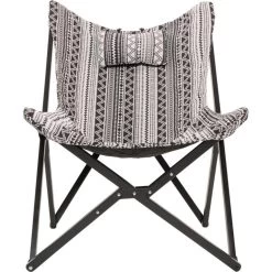 Aztec Vlinderstoel Zwart/wit - Stof - Zwart