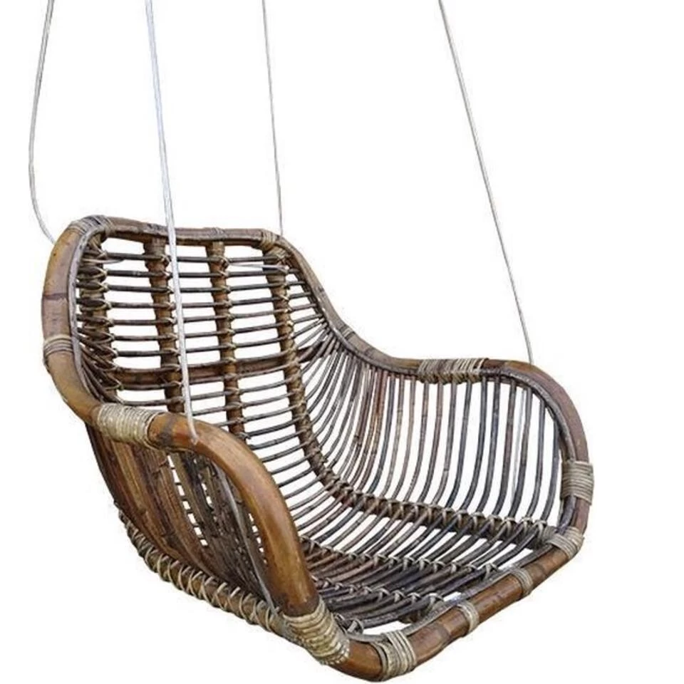 Van Der Leeden Rotan Hangstoel Fly Brown (L)66 X (B)65 X (H)49 Cm - Afbeelding 2