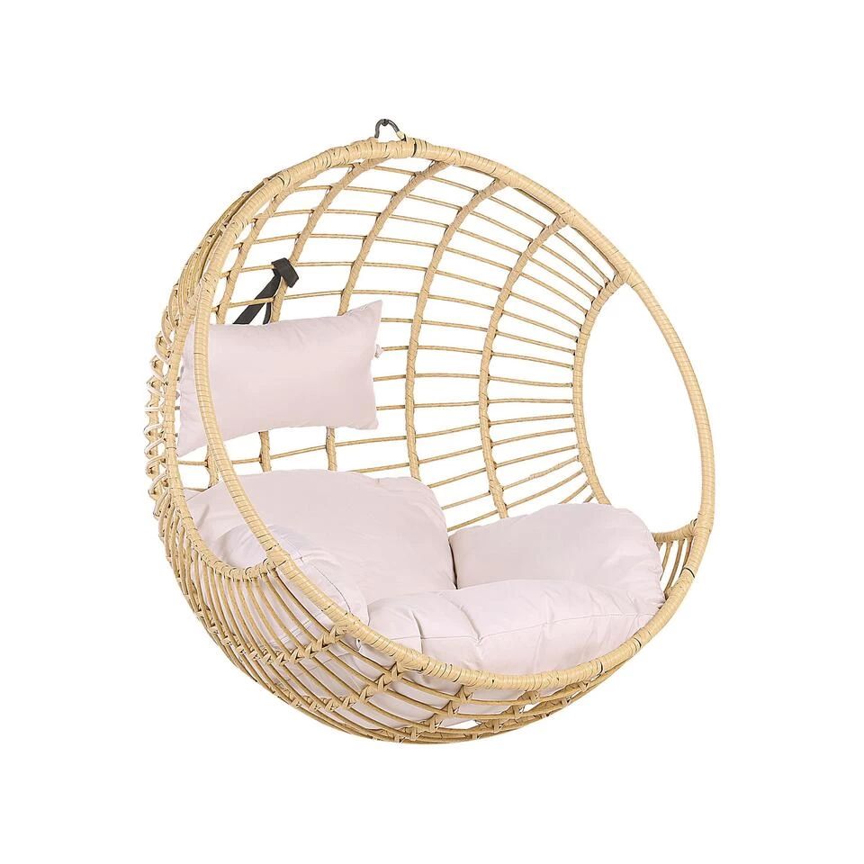 Beliani Hangstoel ASPIO - Beige Pe Rotan
