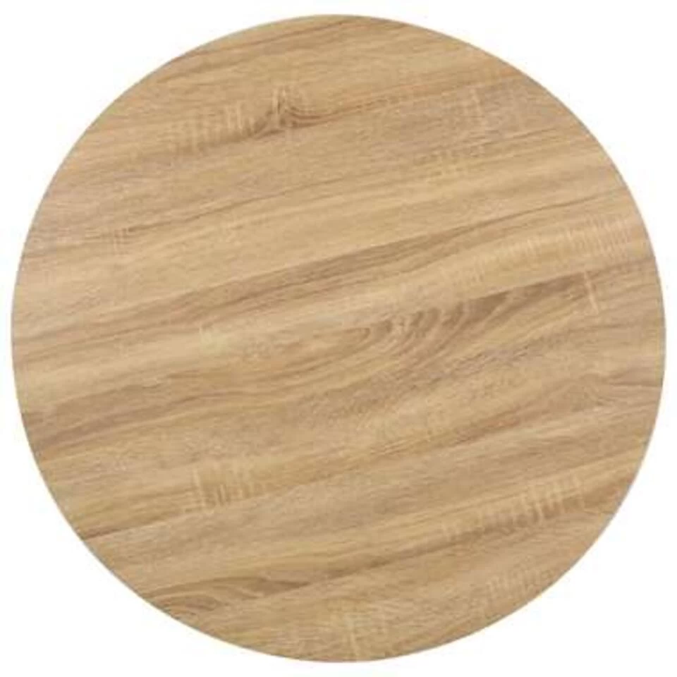 VidaXL Bistrotafel 80 Cm MDF Lichtbruin - Afbeelding 2