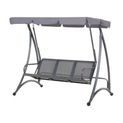 Beliani Schommelbank BOGART - Grijs Polyester