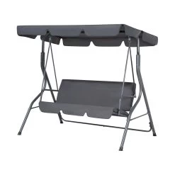 Beliani Schommelbank CHAPLIN - Grijs Polyester