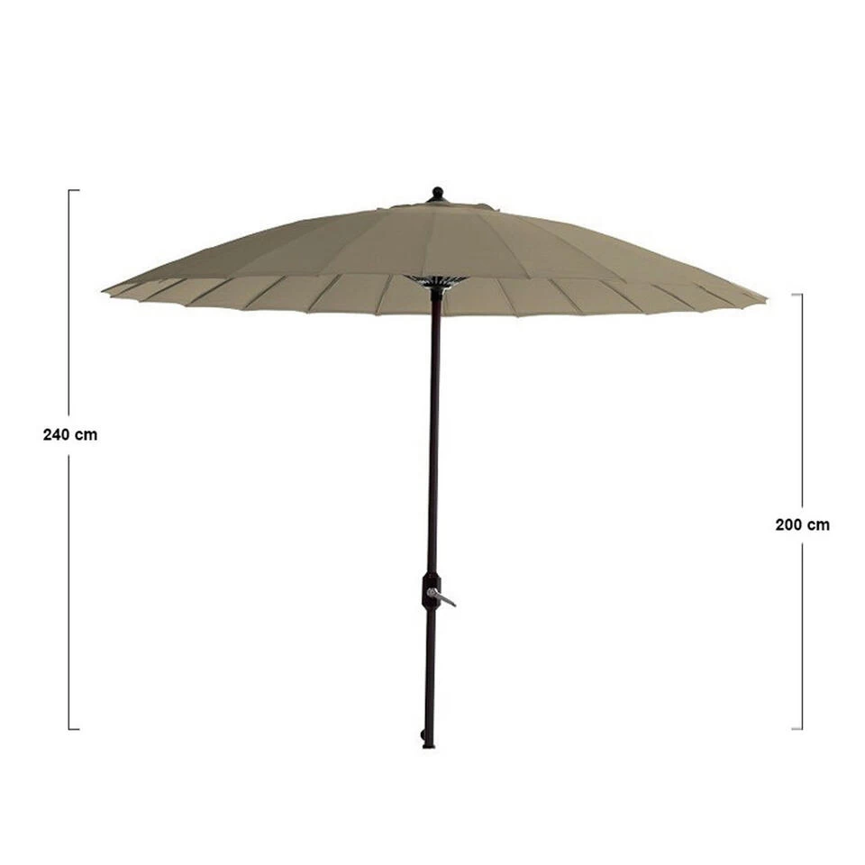 Garden Impressions Parasol Manilla 250 Cm - Taupe - Afbeelding 2