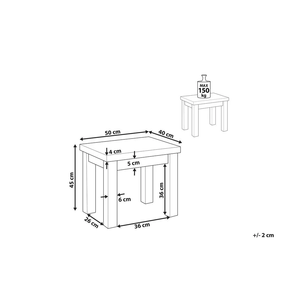 Beliani Tuinstoel OSTUNI - Grijs Vezelcement - Afbeelding 3