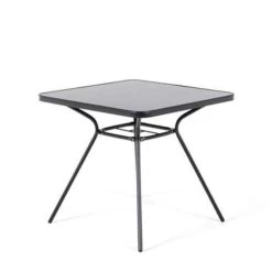 Beliani Tuintafel LIVO - Zwart Staal