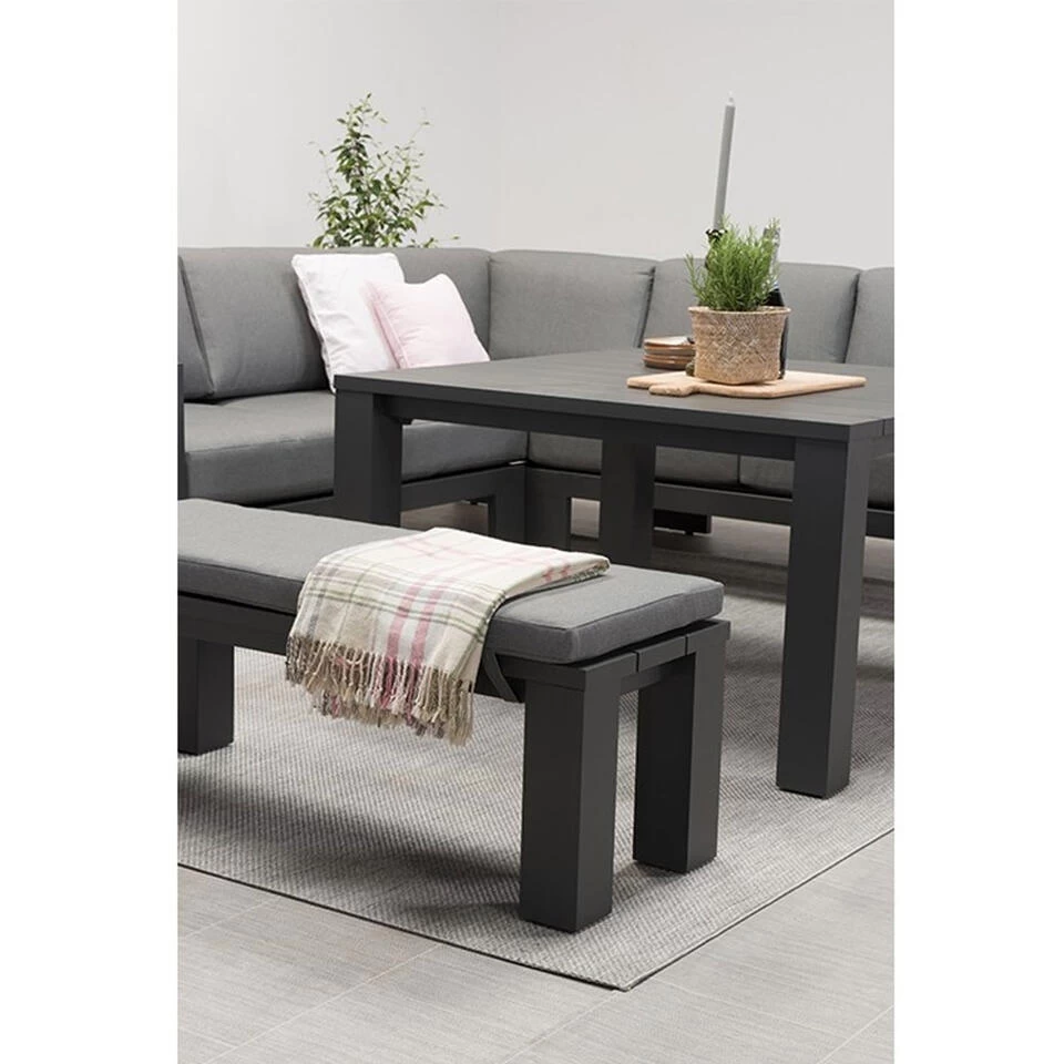 Garden Impressions Plaza Tuinbank 115,5x43xH40 Cm Donker Grijs - Afbeelding 2