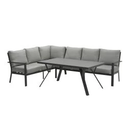 Garden Impressions Senja Lounge Dining Set 3-delig Links - D. Grijs