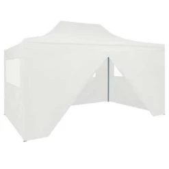 VidaXL Partytent Met 4 Zijwanden Inklapbaar 3x4,5 M Wit