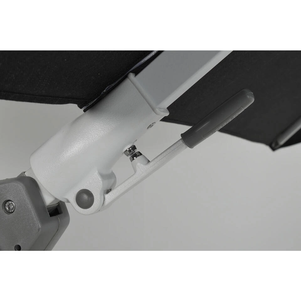 Garden Impressions Zweefparasol Hawaii Deluxe 300x300 - Wit - Zwart - Afbeelding 4