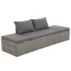 VidaXL Tuinbed 195x60 Cm Poly Rattan Grijs