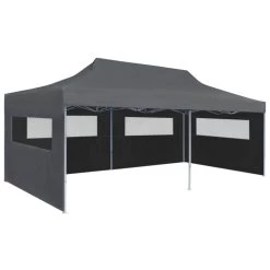 VidaXL Partytent Pop-up Inklapbaar Met Zijwanden 3x6 M Antraciet