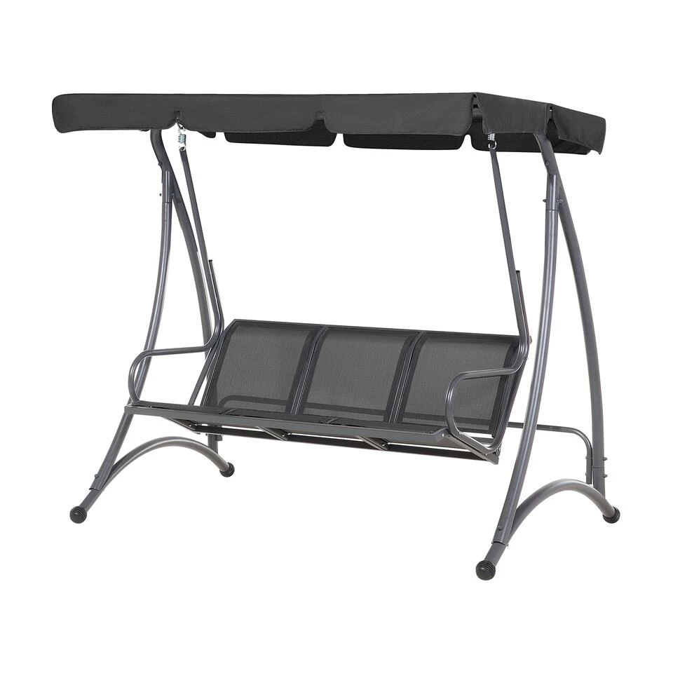 Beliani Schommelbank BOGART - Zwart Mesh