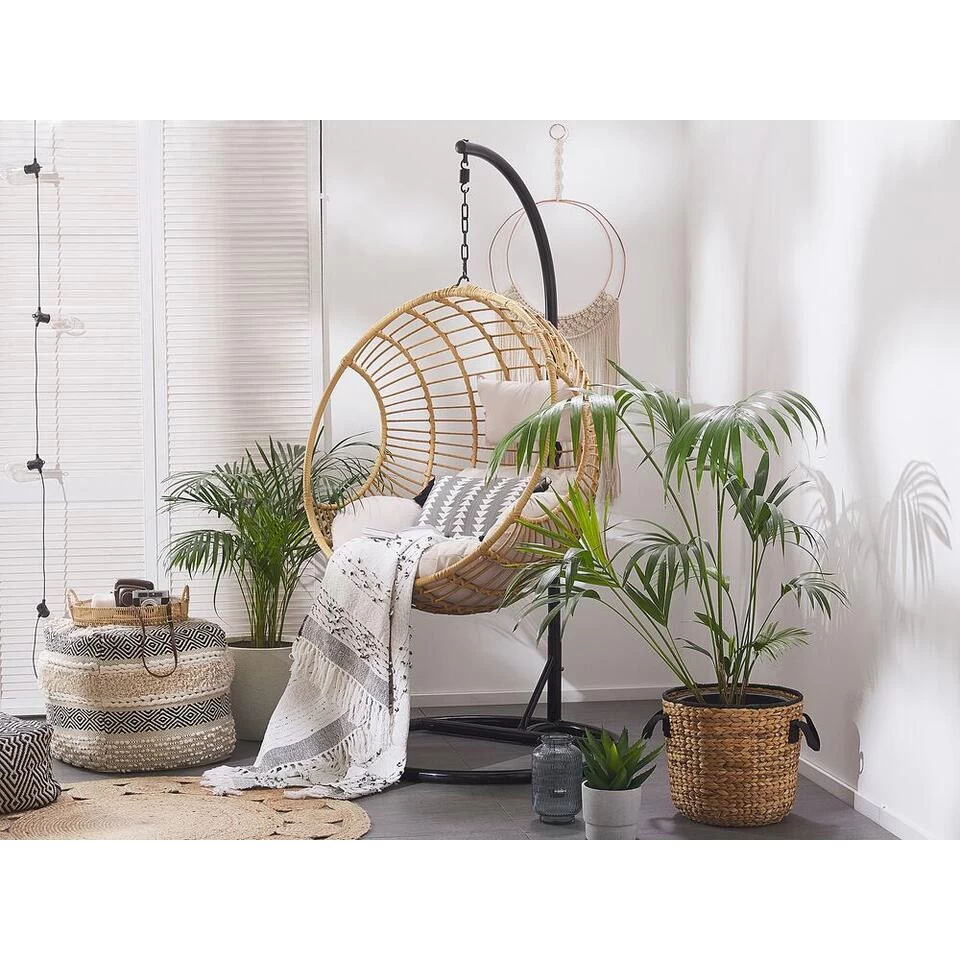 Beliani Hangstoel ASPIO - Beige Pe Rotan - Afbeelding 2