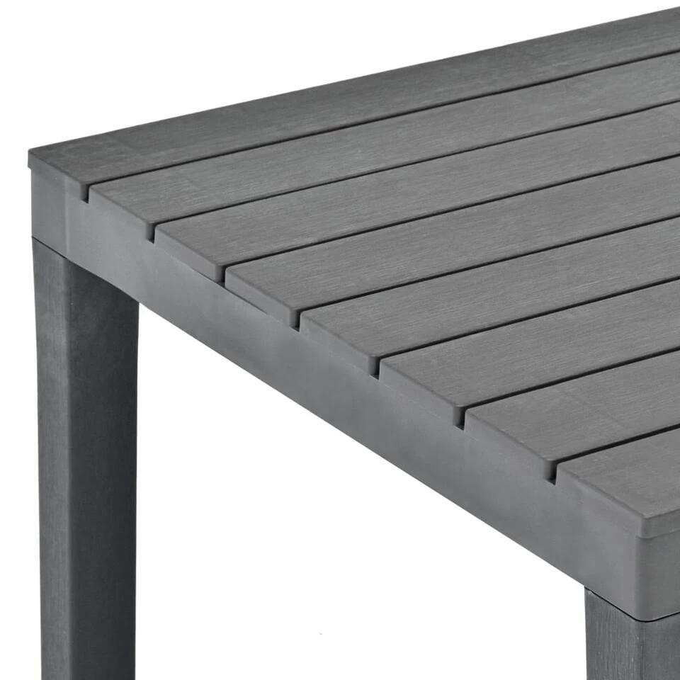 VidaXL Tuintafel 78x78x72 Cm Kunststof Antraciet - Afbeelding 4