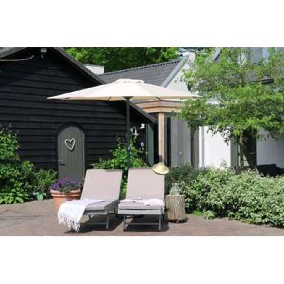PimXL Luxe 8-ribs Parasol - Ø300cm - Ecru - Afbeelding 2
