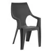 Keter - Stapelstoel Dante Hoge Rug - Donkergrijs - 89x57x57 Cm