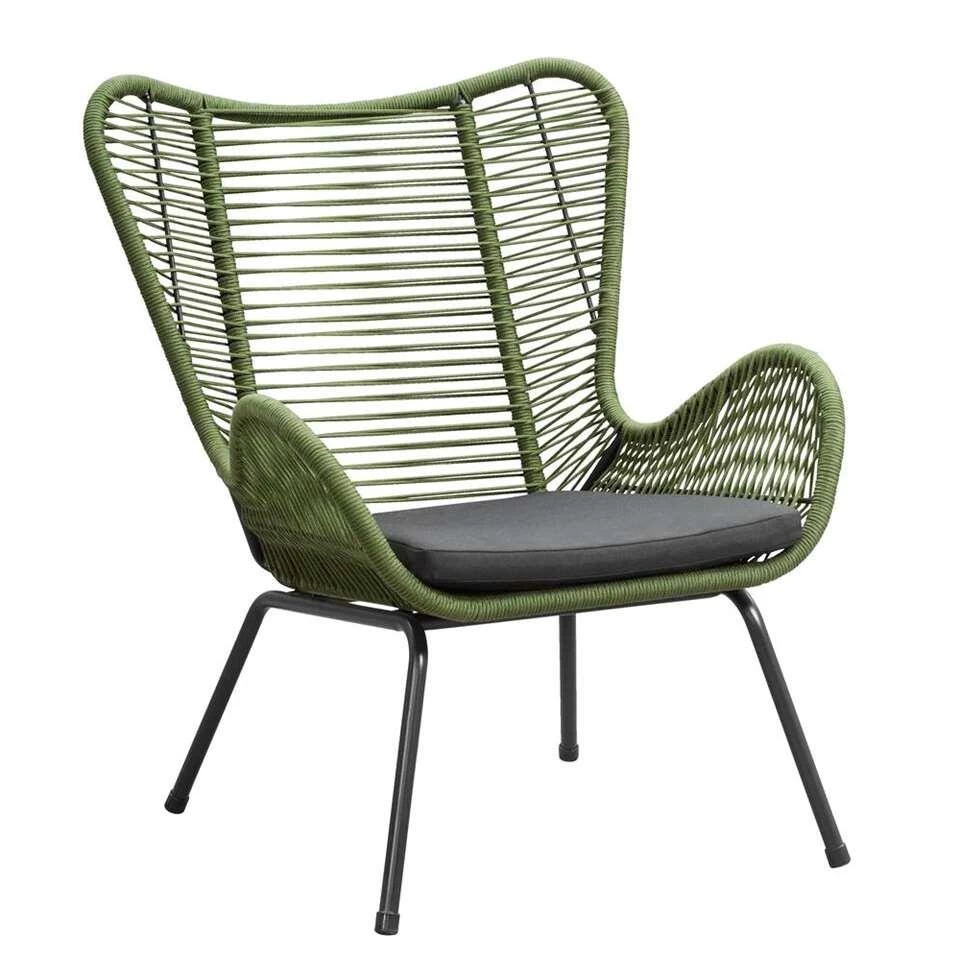 Loungefauteuil Monaco - Groen - Incl. Kussen