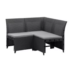 Keter Hoekelement Emma 3-zits Incl. Kussens - Antraciet